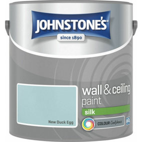 Johnstone's Wall & Ceilings New Duck Egg Silk Paint - 2.5L