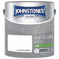 Johnstone's Wall & Ceilings Pure Brilliant White Silk Paint - 2.5L