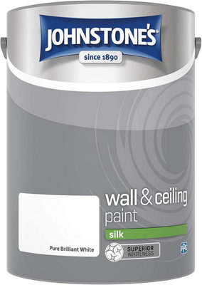 Johnstone's Wall & Ceilings Pure Brilliant White Silk Paint - 5L