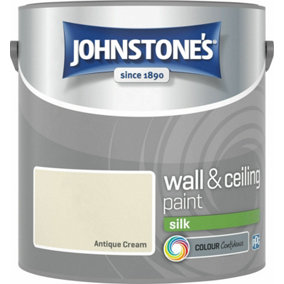 Johnstone's Wall & Ceilings Silk Antique Cream Paint 2.5L