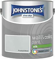 Johnstone's Wall & Ceilings Silk Frosted Silver Paint 2.5L