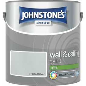 Johnstone's Wall & Ceilings Silk Frosted Silver Paint 2.5L