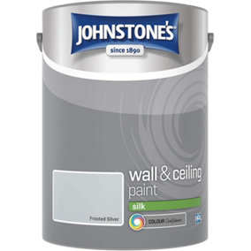 Johnstone's Wall & Ceilings Silk Frosted Silver Paint 5L