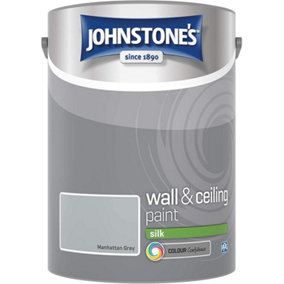 Johnstone's Wall & Ceilings Silk Manhattan Grey Paint 5L