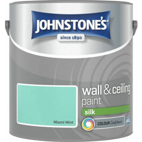 Johnstone's Wall & Ceilings Silk Miami Mint Paint - 2.5L