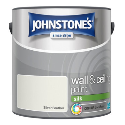 Johnstone's Wall & Ceilings Silk Silver Feather Paint 2.5L