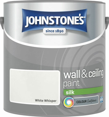 Johnstone's Wall & Ceilings Silk White Whisper Paint 2.5L