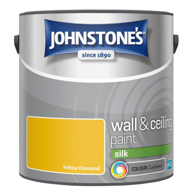 Johnstone's Wall & Ceilings Yellow Diamond Silk Paint - 2.5L