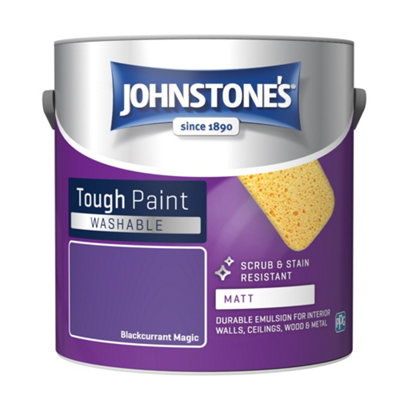 Johnstone's Washable Matt Tough Paint Blackcurrant Magic 2.5L DIY at B&Q