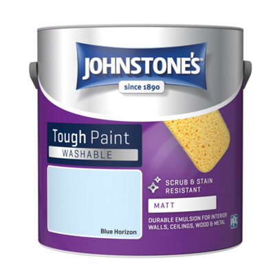 Johnstone's Washable Matt Tough Paint Blue Horizon - 2.5L