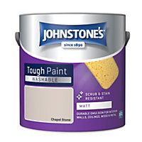 Johnstone's Washable Matt Tough Paint Chapel Stone - 2.5L