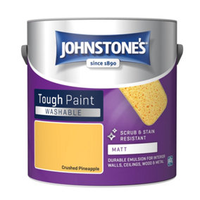 Johnstone's Washable Matt Tough Paint Crushed Pineapple - 2.5L