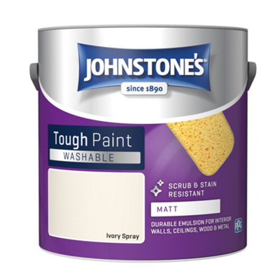 Johnstone's Washable Matt Tough Paint Ivory Spray 2.5L £30 at B&Q