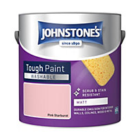 Johnstone's Washable Matt Tough Paint Pink Starburst - 2.5L