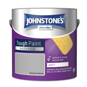 Johnstone's Washable Matt Tough Paint Summer Storm - 2.5L