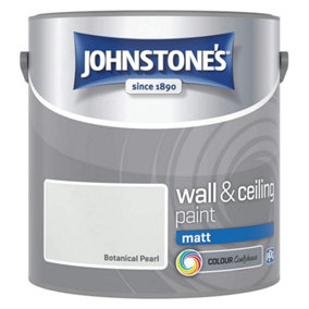 Johnstones Botanical Pearl Matt Emulsion Wall Ceiling Paint Light Grey 2.5L