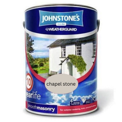 Johnstones Chapel Stone Masonry Smooth Weatherguard Exterior Paint 5L
