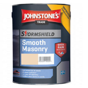 Johnstones County Cream Storm Shield Smooth Masonry Paint 5L
