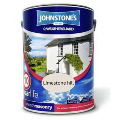 Johnstones Limestone Hill Smooth Masonry Paint 5L DIY at B&Q