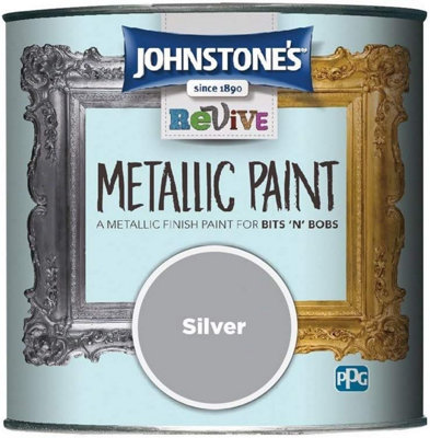 Johnstones Metallic Wood Paint Silver 375ml
