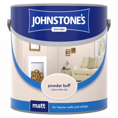 Johnstones Powder Buff Matt Paint 2.5L DIY at B&Q
