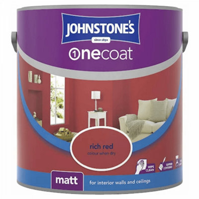 Johnstones Red Spice One Coat Matt Paint 2.5L DIY at B&Q