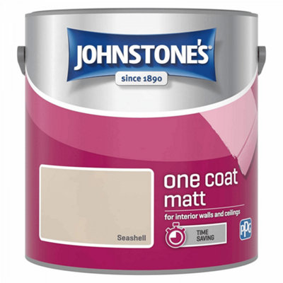 Johnstones Seashell One Coat Matt Paint 2.5L DIY at B&Q
