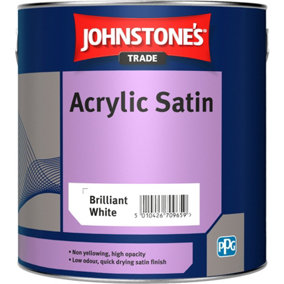 Johnstones Trade Acrylic Satin Brilliant White 2.5L