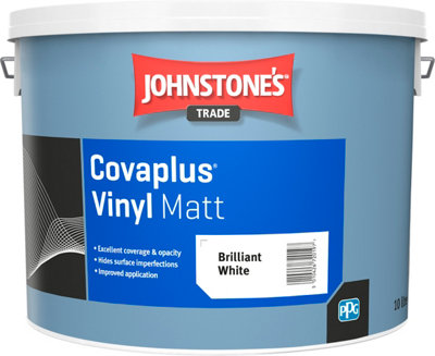 Johnstones Trade Covaplus Matt Brilliant White 10L at B&Q