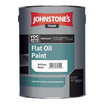 Johnstones Trade Flat Oil White 5L