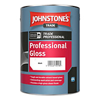 Johnstones Trade Professional Black Gloss Paint 5 Litres