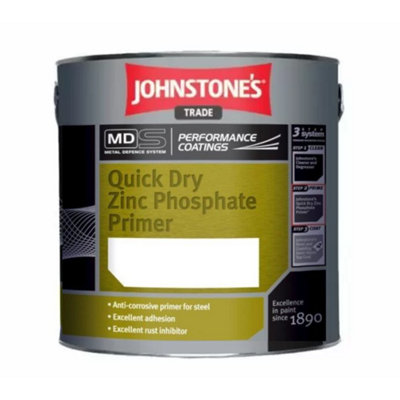 Johnstones Trade Quick Dry Zinc Phosphate Primer Red Oxide 2.5L DIY