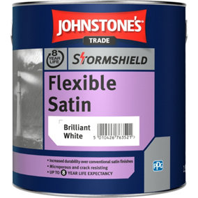 Johnstones Trade Stormshield Flexible Satin Brilliant White 2.5L