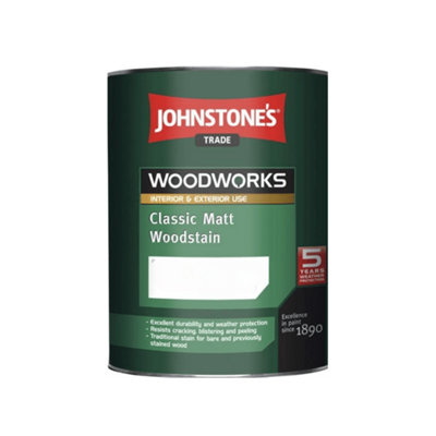 Johnstones Trade Woodworks Classic Matt Woodstain Pine 750ml DIY at B&Q