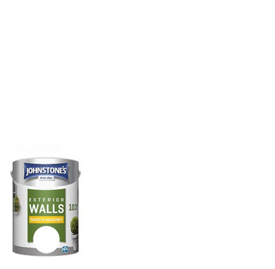 Johnstones Weatherguard Smooth Masonry Paint - 5 Litre - Brilliant White