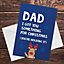 Joke Funny Christmas Card For Dad From Daughter Son A6 Card