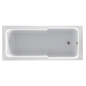Jonas White Acrylic Compact Shower Bath (L)1800mm (W)800mm