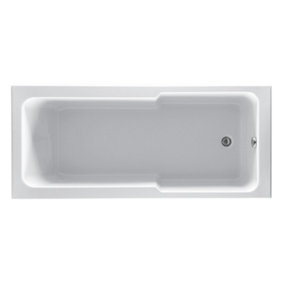 Jonas White Super Strong Acrylic Shower Bath (L)1700mm (W)750mm