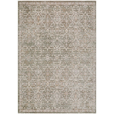 JONI Galey Alix x Livabliss Vintage Traditional Oriental Boho Olive/Cream Area Rug 160 x 230 cm