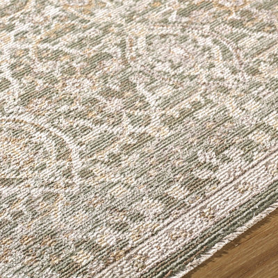 JONI Galey Alix x Livabliss Vintage Traditional Oriental Boho Olive/Cream Area Rug 160 x 230 cm