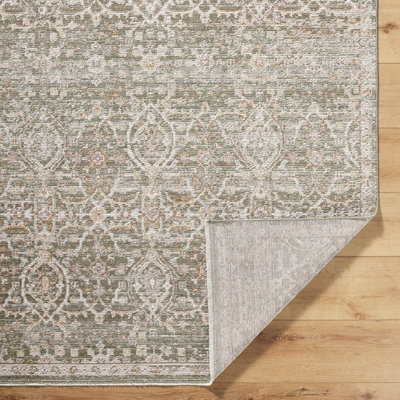 JONI Galey Alix x Livabliss Vintage Traditional Oriental Boho Olive/Cream Area Rug 160 x 230 cm