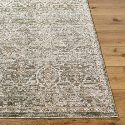JONI Galey Alix x Livabliss Vintage Traditional Oriental Boho Olive/Cream Area Rug 160 x 230 cm