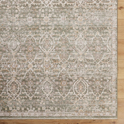 JONI Galey Alix x Livabliss Vintage Traditional Oriental Boho Olive/Cream Area Rug 160 x 230 cm