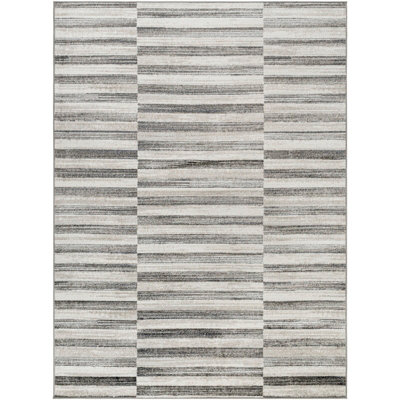 JONTHAN Scandi Modern Black Area Rug 200 x 275 cm