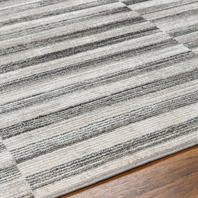 JONTHAN Scandi Modern Black Area Rug 200 x 275 cm