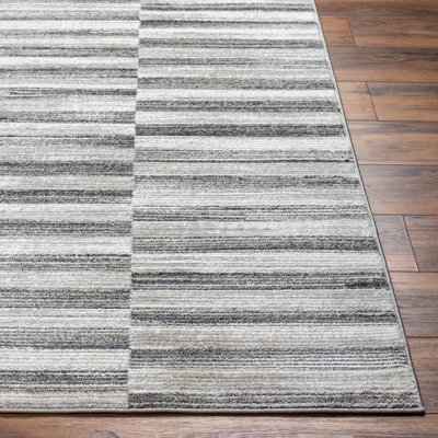 JONTHAN Scandi Modern Black Area Rug 200 x 275 cm