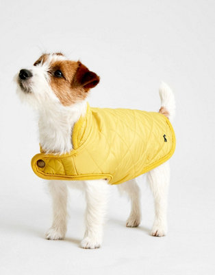 Joules Packable Golightly Raincoat for Dogs, Antique Gold Bee Print, Small