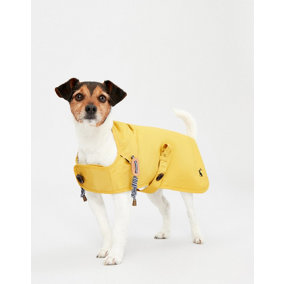 Joules Antique Gold Water-resistant Dog Coat, Lightweight, Adjustable, Large