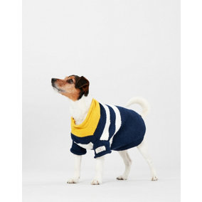 Joules Coastal Stripe Dog Jumper, Easy On and Off Design, Super Soft, Medium