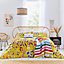 Joules Homegrown Remedy Duvet Cover Set King Size Antique Gold